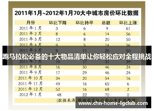 跑马拉松必备的十大物品清单让你轻松应对全程挑战